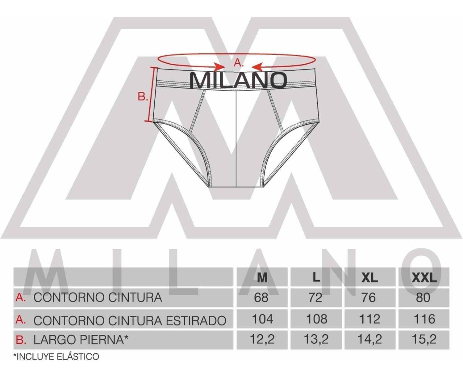 Slip Calzoncillo Algodón Milano 6 Pack-2
