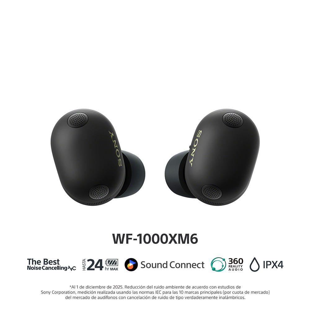Audifonos inalambricos con noise cancelling WF 1000XM6 Negro-1