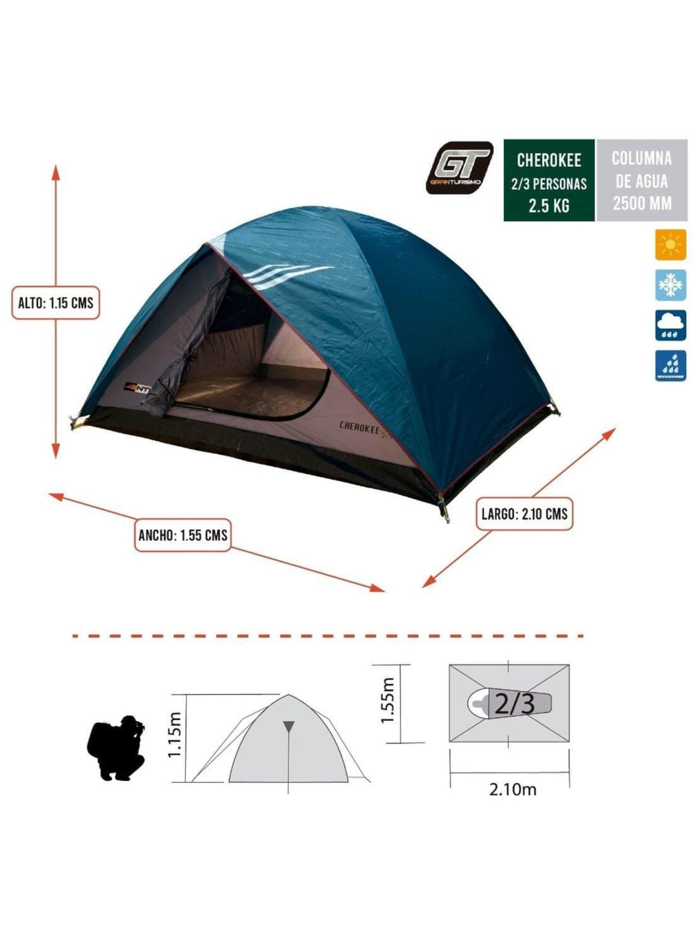 CARPA IGLÚ NAUTIKA CHEROKEE 2/3-3