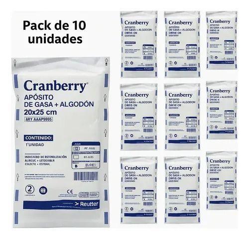 Apósito De Gasa + Algodón 20x25cm 10 Unidades Cranberry-2