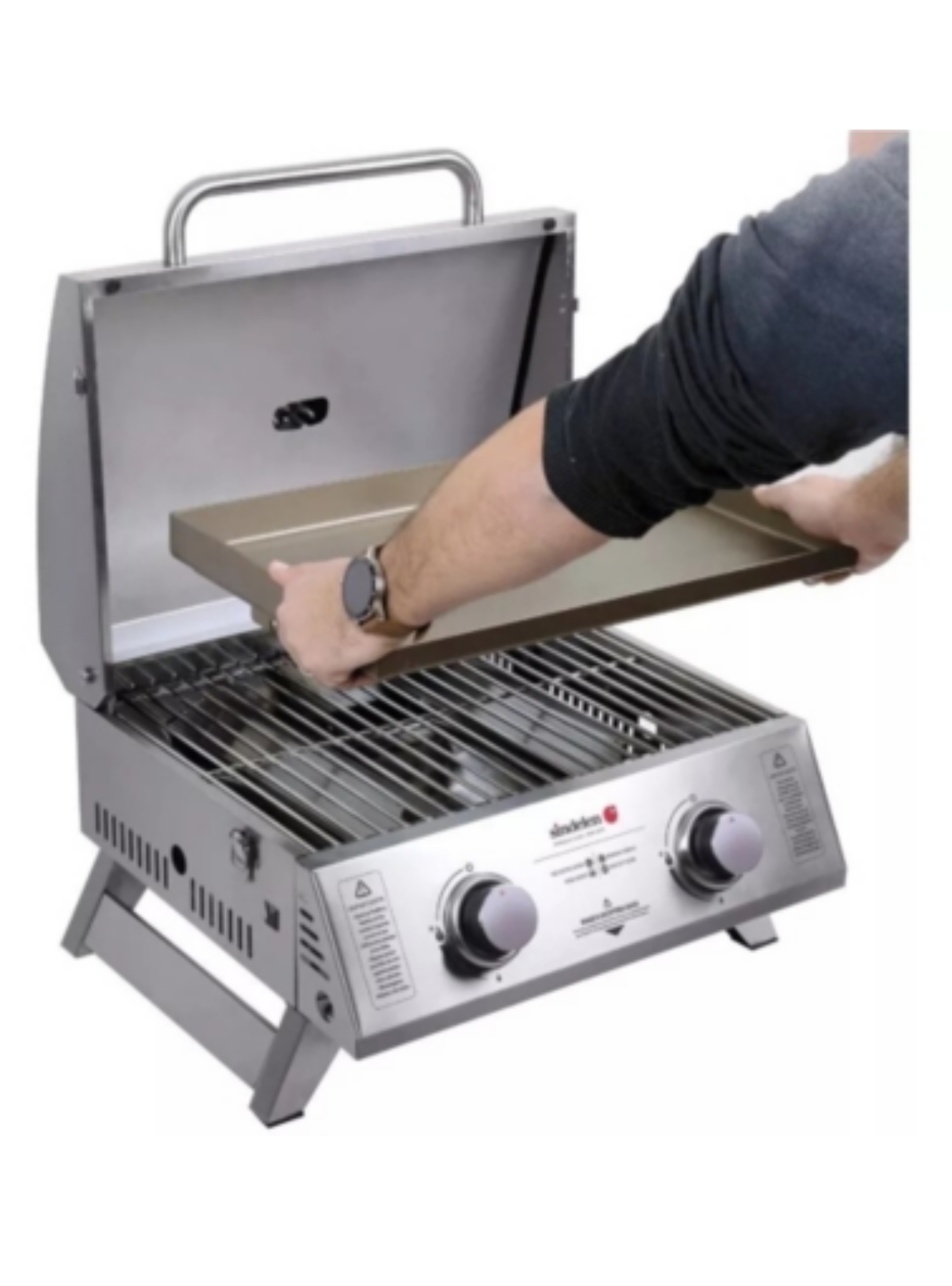 Parrilla A Gas Portátil Pgm-2qin Sindelen-2 Quemadores-1