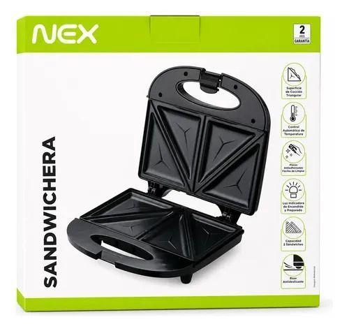 Sandwichera Eléctrica Nex Sw14530 Negro-3