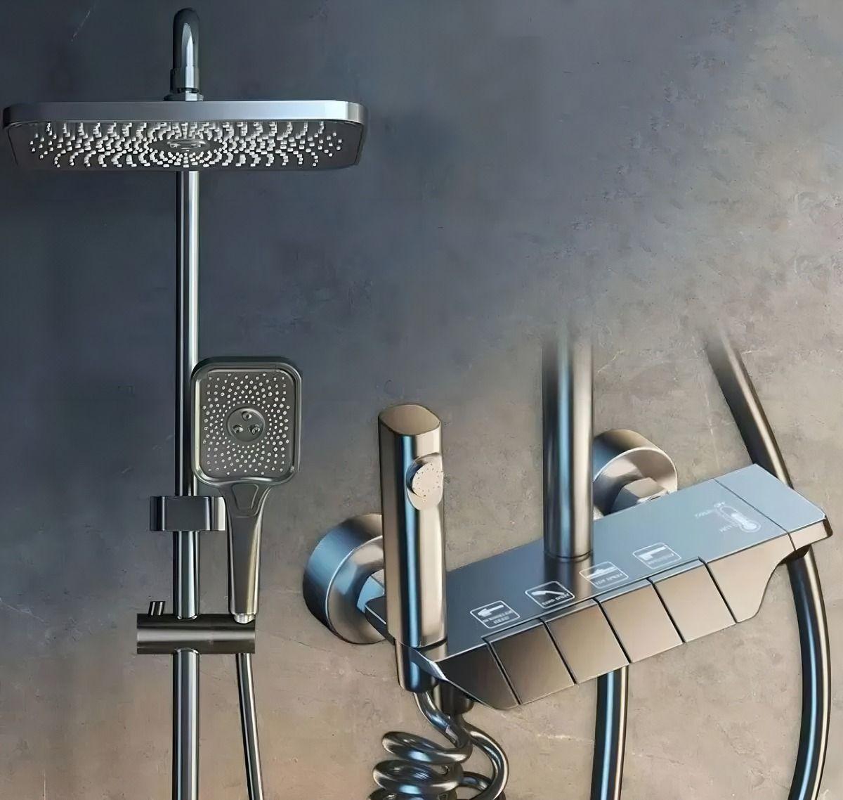 Columna De Ducha 4 Funciones Con Teclado Marca Taumm-5