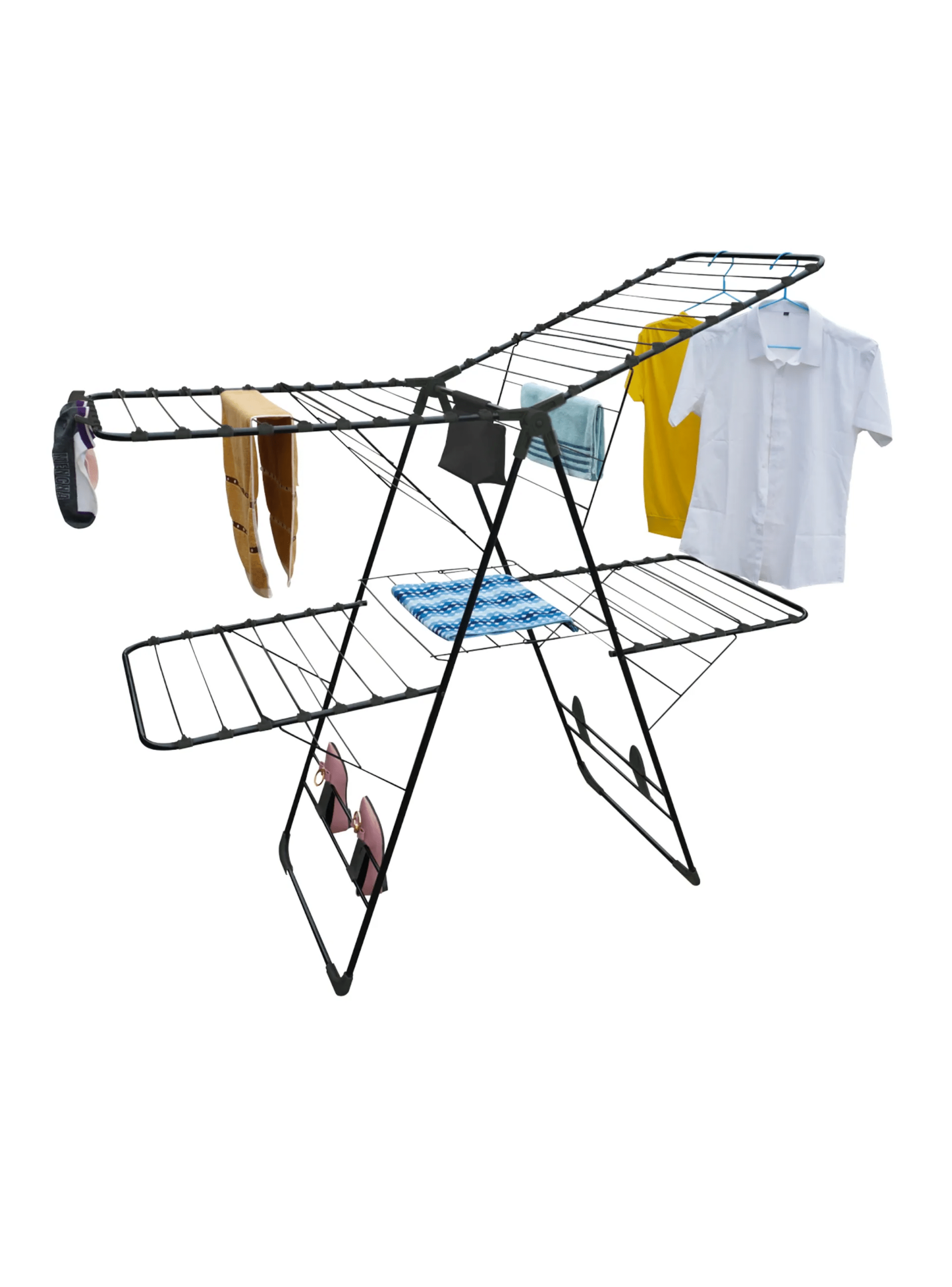 TENDEDERO PLEGABLE INOX COLGADOR ZAPATO Y CLIP-2