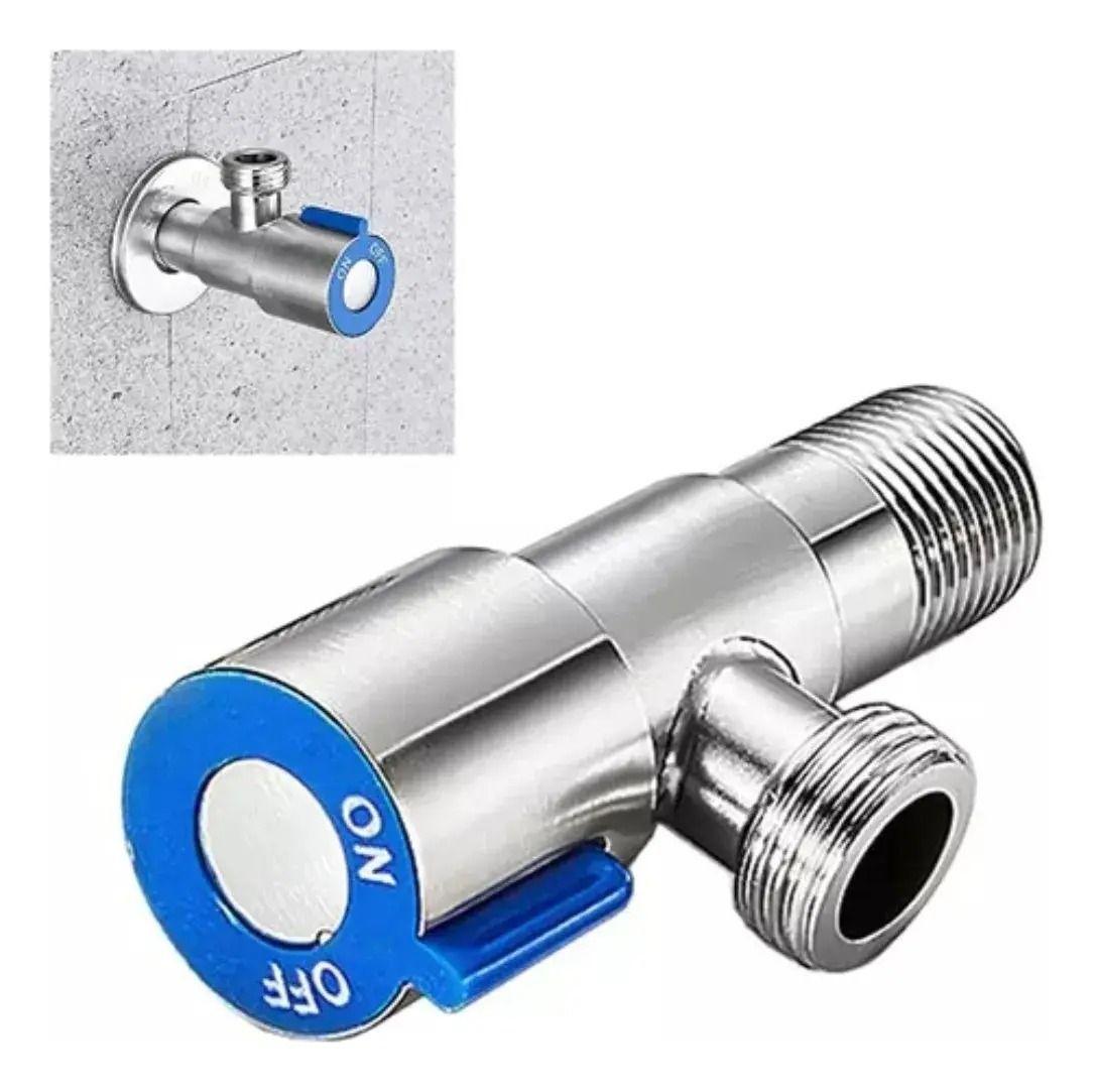 Llave Angular He-he 1/2 Acero Inoxidable Para Estanque Taumm-2