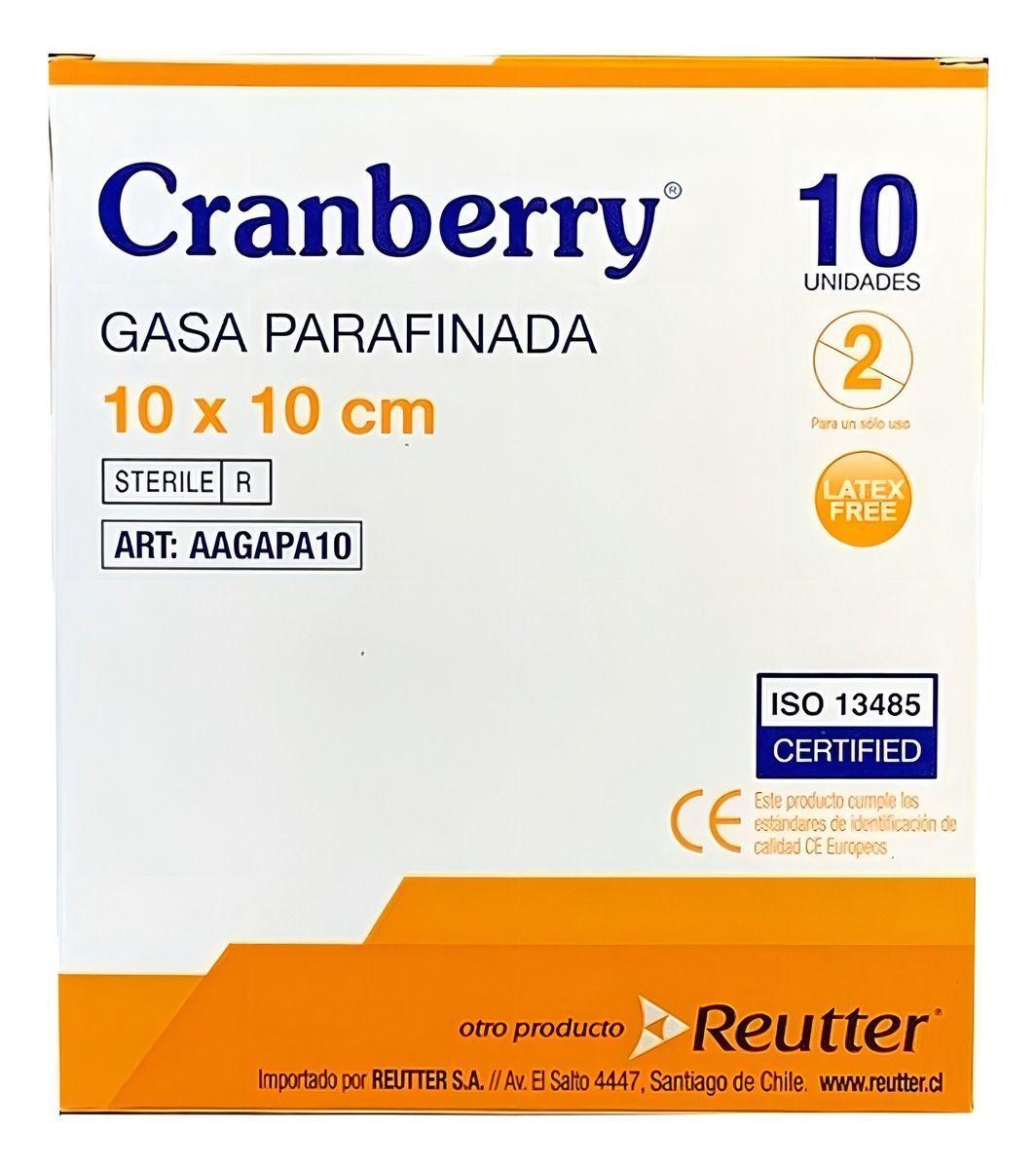 Gasa Parafinada Cranberry 10x10 Cm - Caja 10 Unid.-4