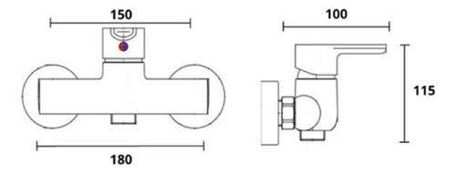Monomando Llave Grifo Para Ducha Modelo Colomba Taumm-6