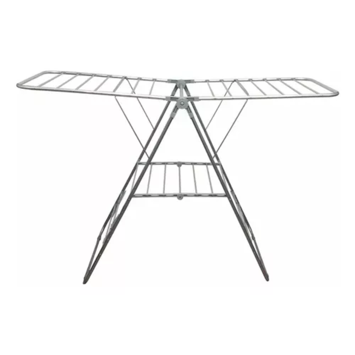 Tendedero Ropa Plegable 2 Niveles Metalico Gris Doral Full-0