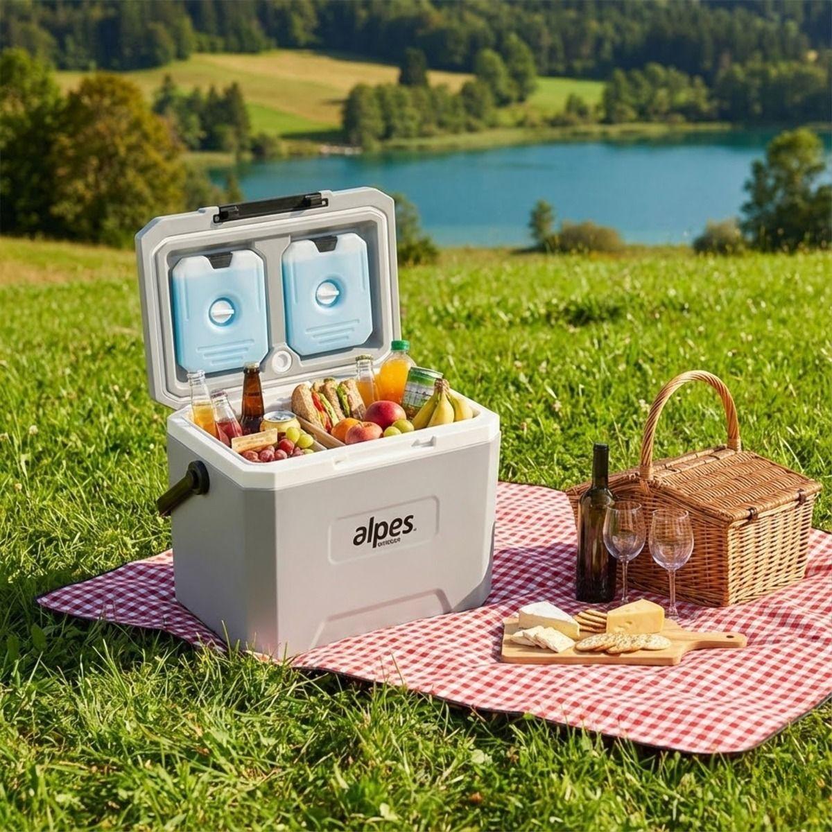 Refrigerador Alpes Cooler 22l Gris Térmico 2 Ice Pack-3