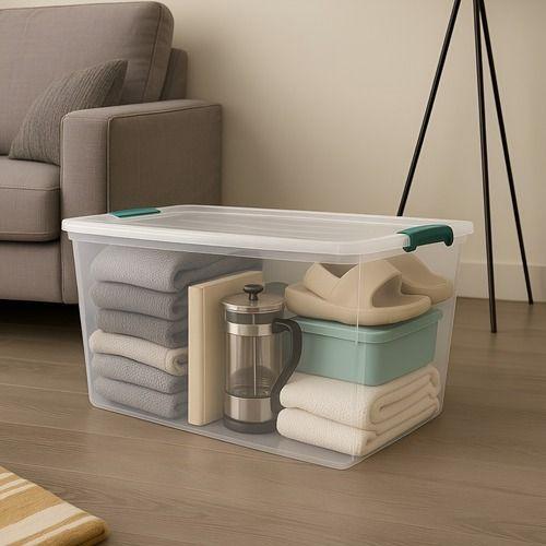 Caja Organizadora De Plastico 61 Lts Transparente Wenco-4