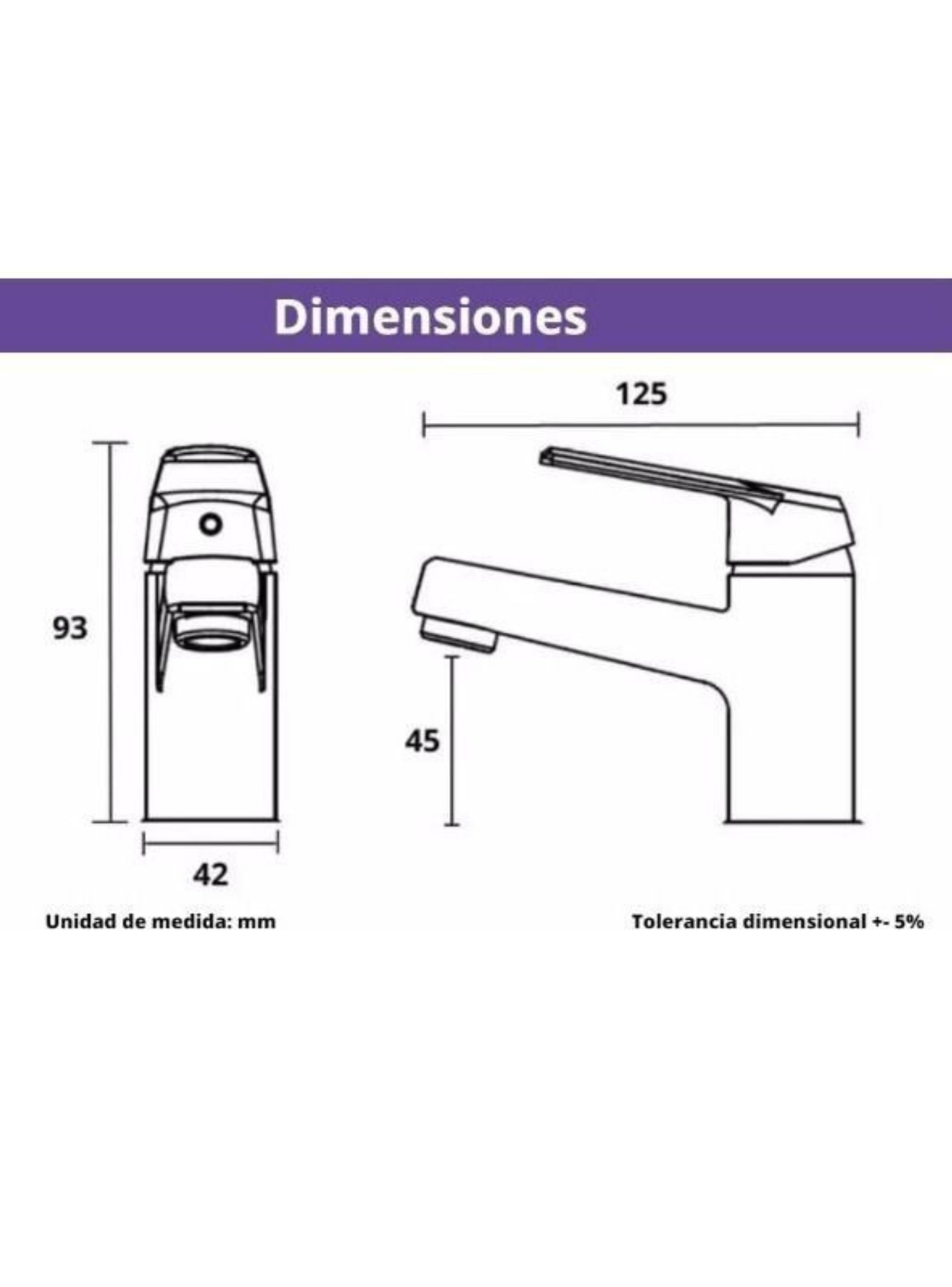 Llave Monomando Lavamanos Colomba Taumm-2