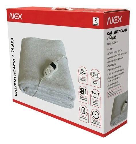 Calientacama 1 Plaza Nex Premium Blanco-2