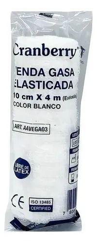 Venda Gasa Elasticada Blanca Cranberry 10cm X 4mts 20 Unds-2