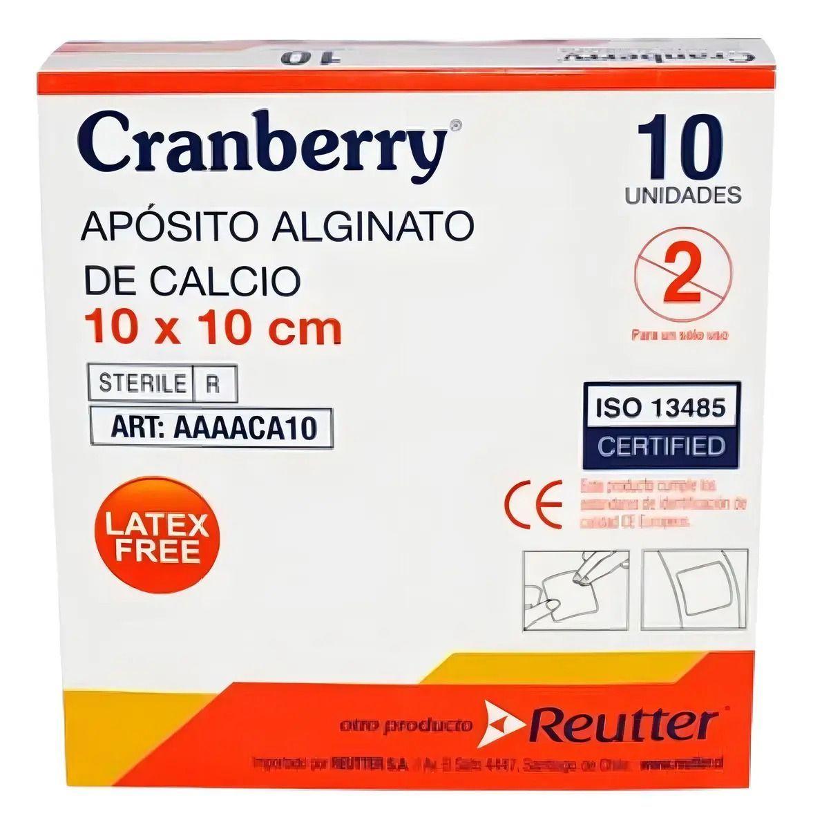 Apósito Alginato De Calcio 10x10 Caja 10 Unds - Cranberry-1