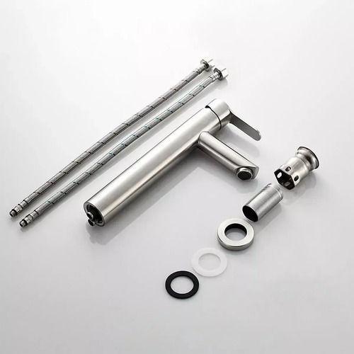 Monomando Lavamanos Alto Moderno Inoxidable Taumm 31cm-2