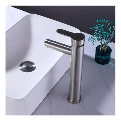 Monomando Lavamanos Alto Moderno Inoxidable Taumm 31cm-3