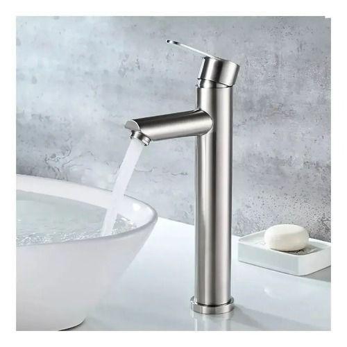 Monomando Lavamanos Alto Moderno Inoxidable Taumm 31cm-4