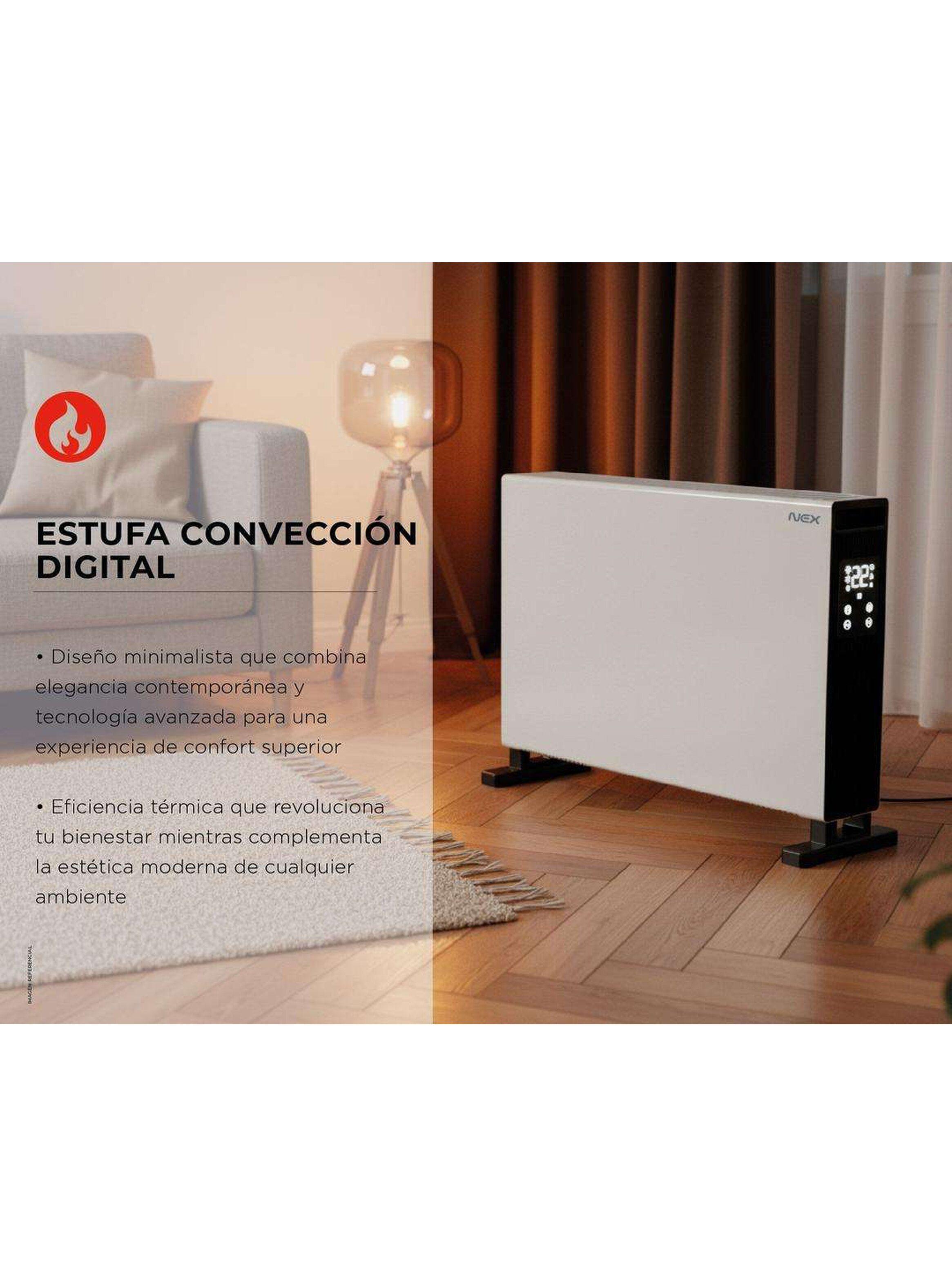 Convector Digital Nex Ec2000digt 1800w Timer Programable Bla-2