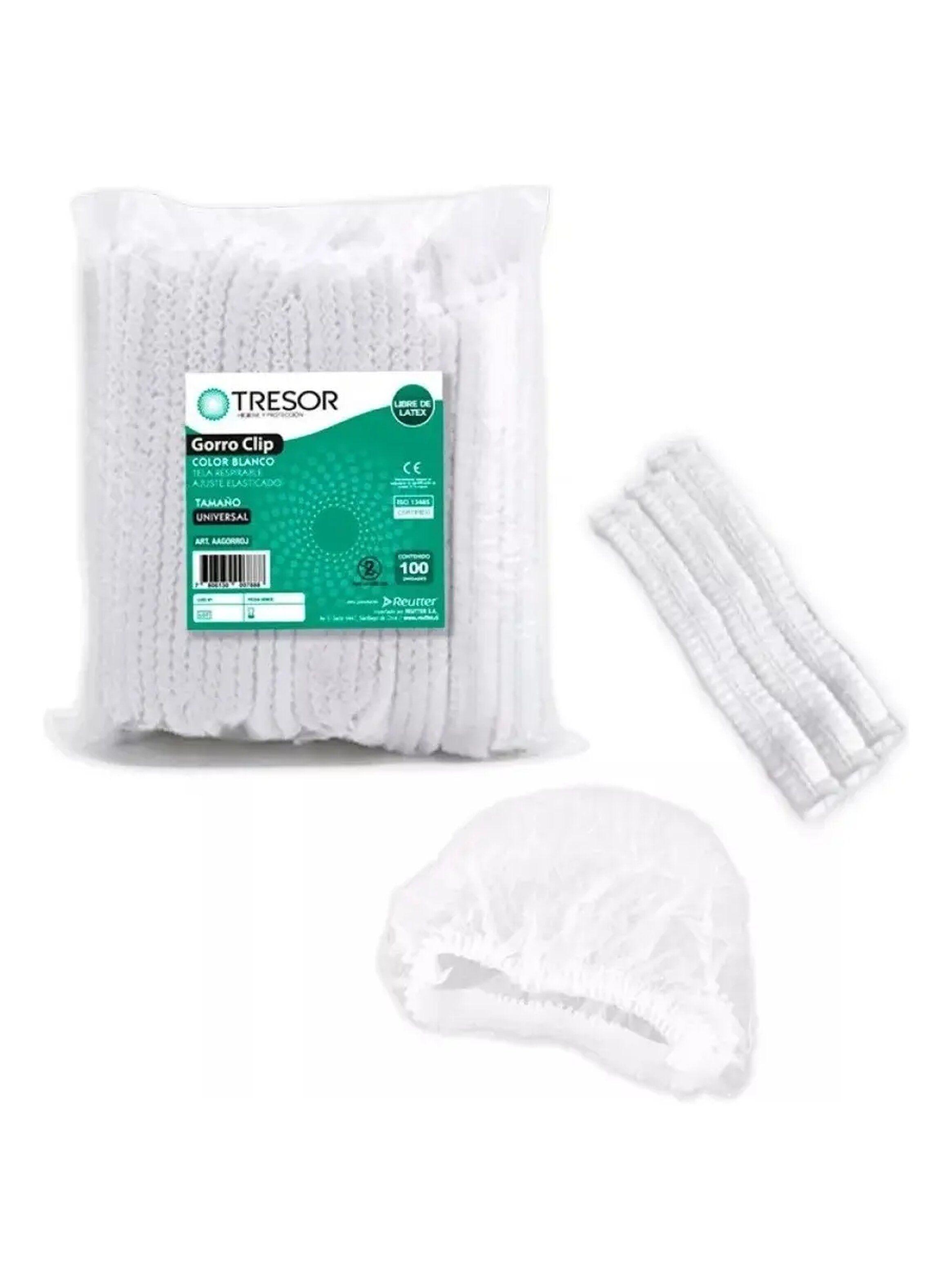 Gorro / Cofias Desechable Blanca Tresor ( 100 Unidades)-2