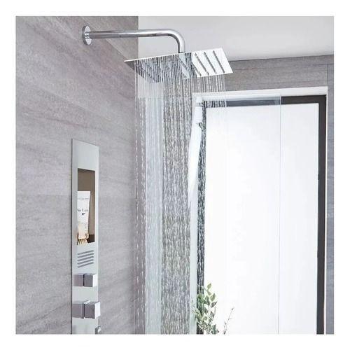 Plato Ducha Cuadrado Acero Inoxidable 25x25 Cms Taumm-2