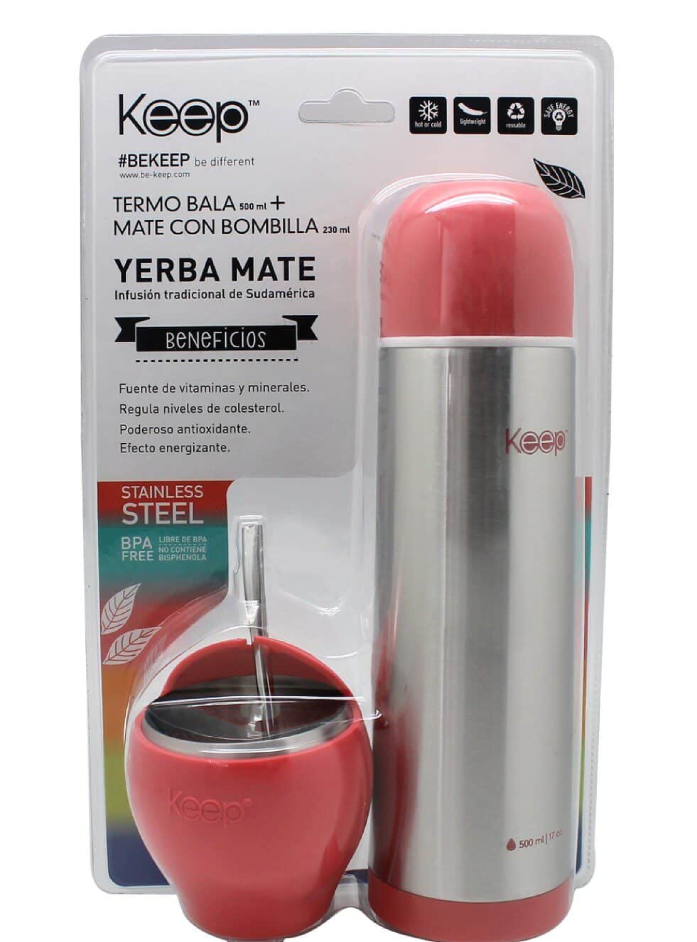 SET MATE 230ML+ TERMO BALA 500ML KEEP CS-0