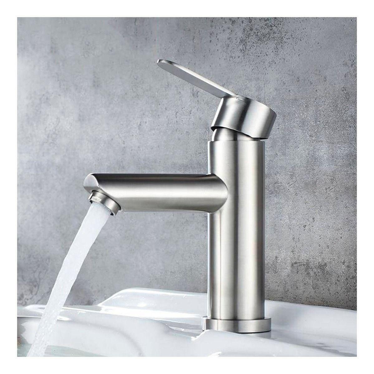 Llave Monomando Lavatorio Lavamanos Modern Inoxidable-4