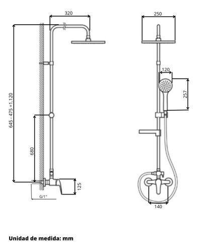 Columna Ducha Circular Con Monomando Ducha-7
