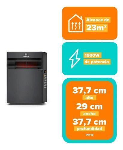 Estufa Eléctrica Mademsa Infrarroja 1500w Digital Eco Inf10-6