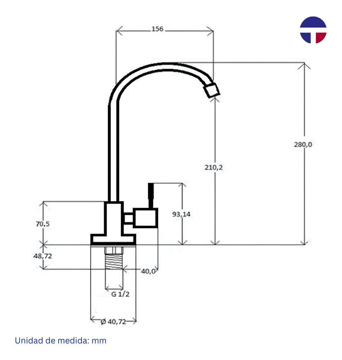 Llave Lavacopas Acero Inoxidable Acabado Cepillado-2