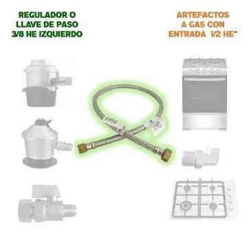 Flexible Gas 3/8 Hi Izquierdo X 1/2 Hi 100 Cms Taumm Sec-3