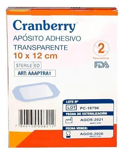 Apósito Adhesivo Transparente Cranberry 10x12 Cm 50 Unid.-1
