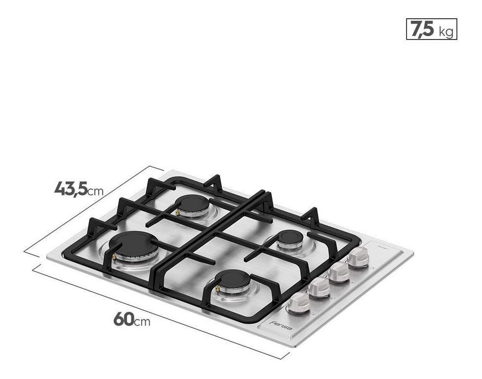 Encimera A Gas 4 Platos Fensa Encendido Eléctrico Fce 4hf T-1