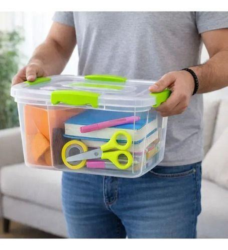 X2 Cajas Organizadora 6 Litros Transparente Con Tapa Platica-2