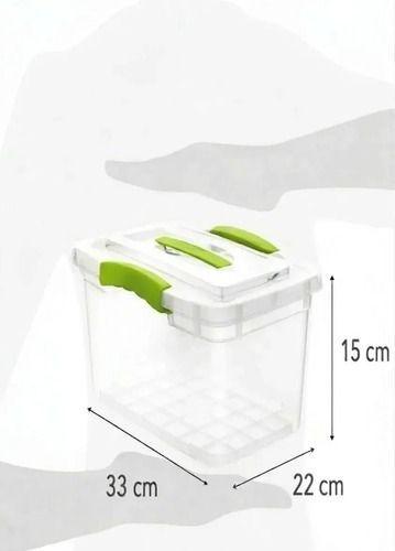 X2 Cajas Organizadora 6 Litros Transparente Con Tapa Platica-3