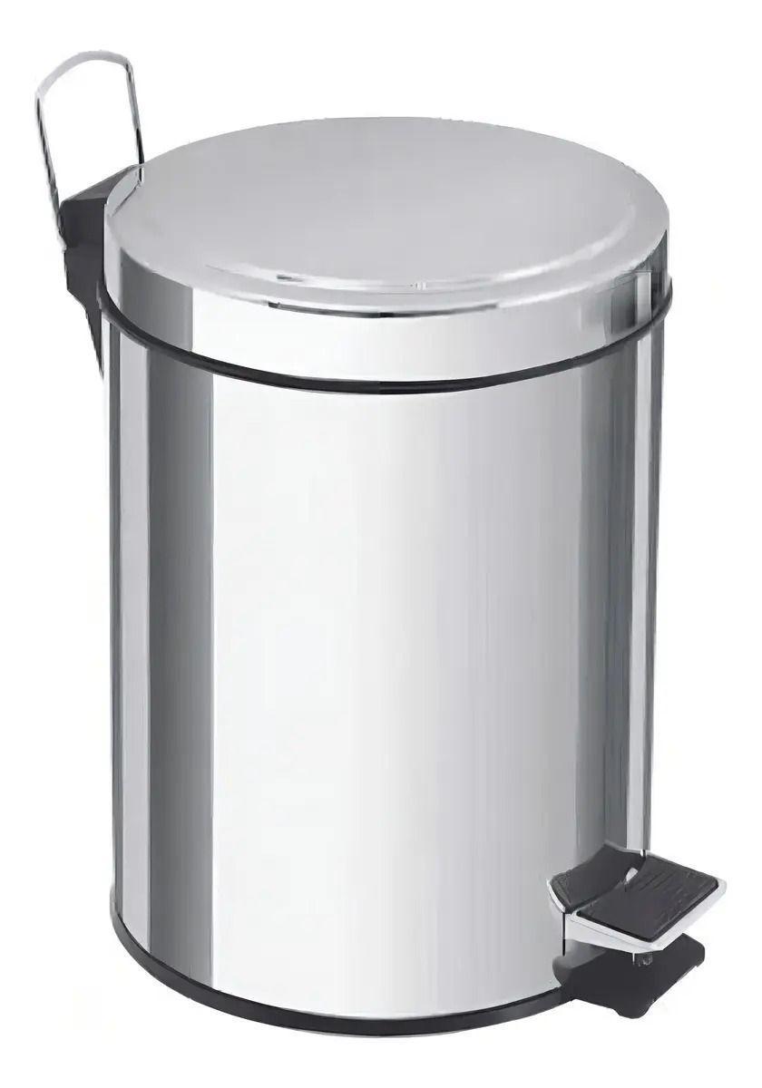 Basurero Papelero Pedal 5 L Acero Inoxidable-3