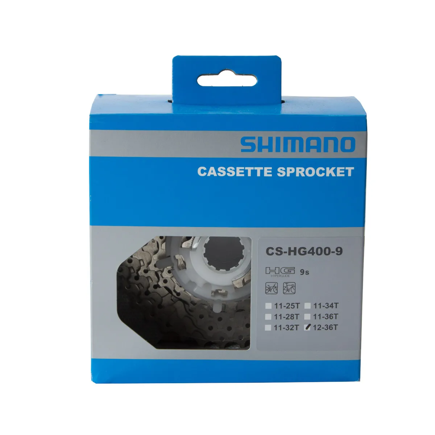 PIÑÓN CASSETTE SHIMANO 9V. (12-36) CS-HG400 ALIVIO-1