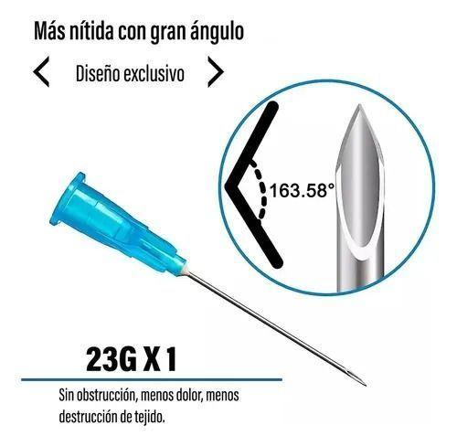 Aguja Hipodermica 23g X 1 - Caja 100 Unds Cranberry-2