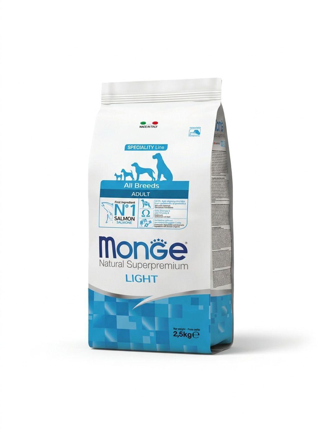 Alimento para perro Monge All Breeds Adult Light 2,5 Kg-0