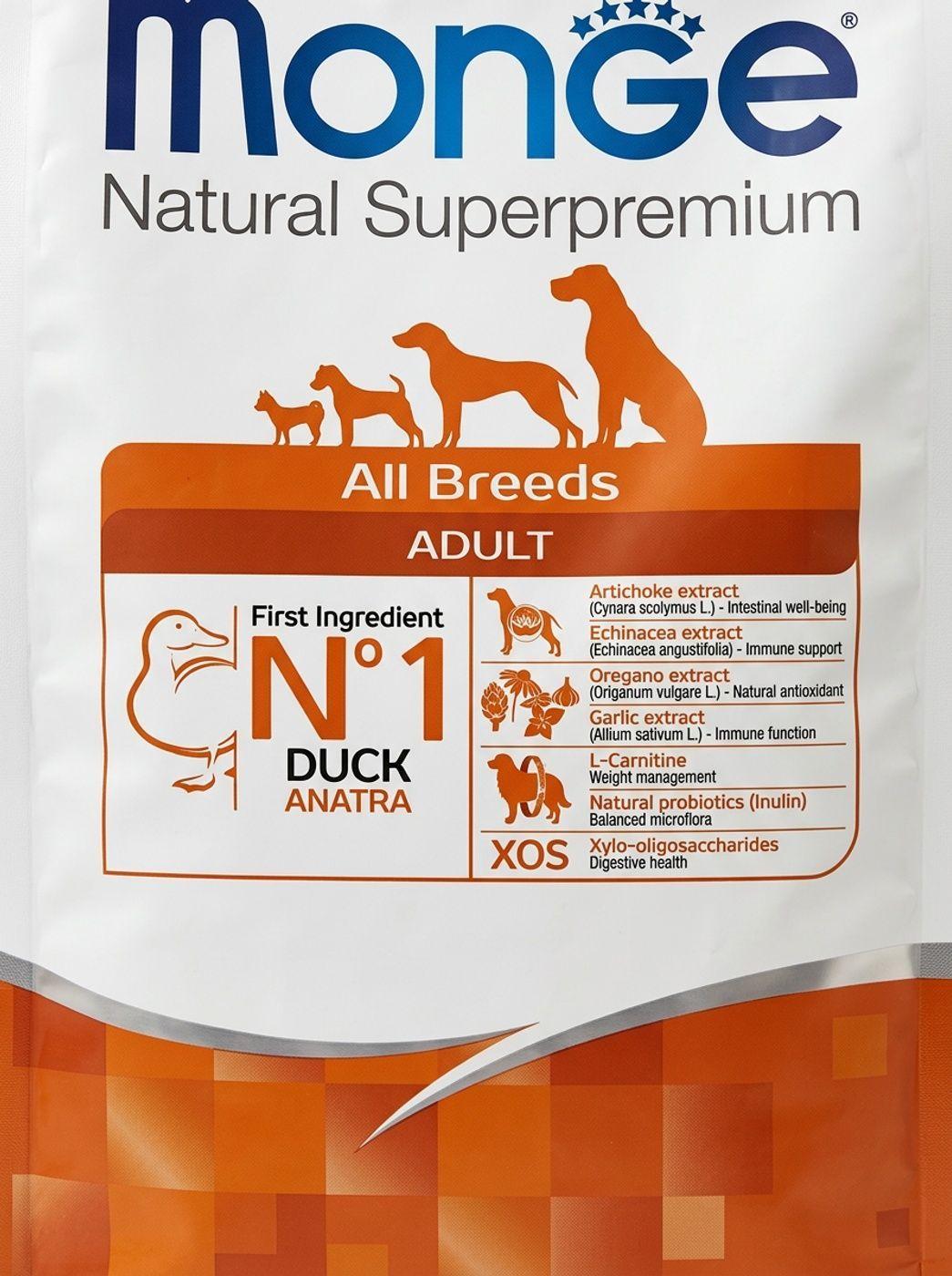 Alimento para perro Monge All Breeds monoproteico 2,5 Kg Pato/Arroz/Papa-2