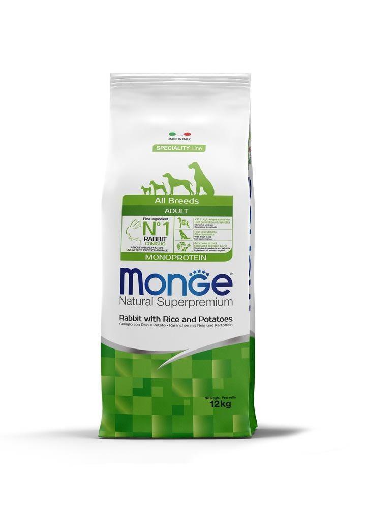 Alimento para perro Monge All Breeds Monoproteico 2,5 Kg Conejo/Arroz/Papa-1