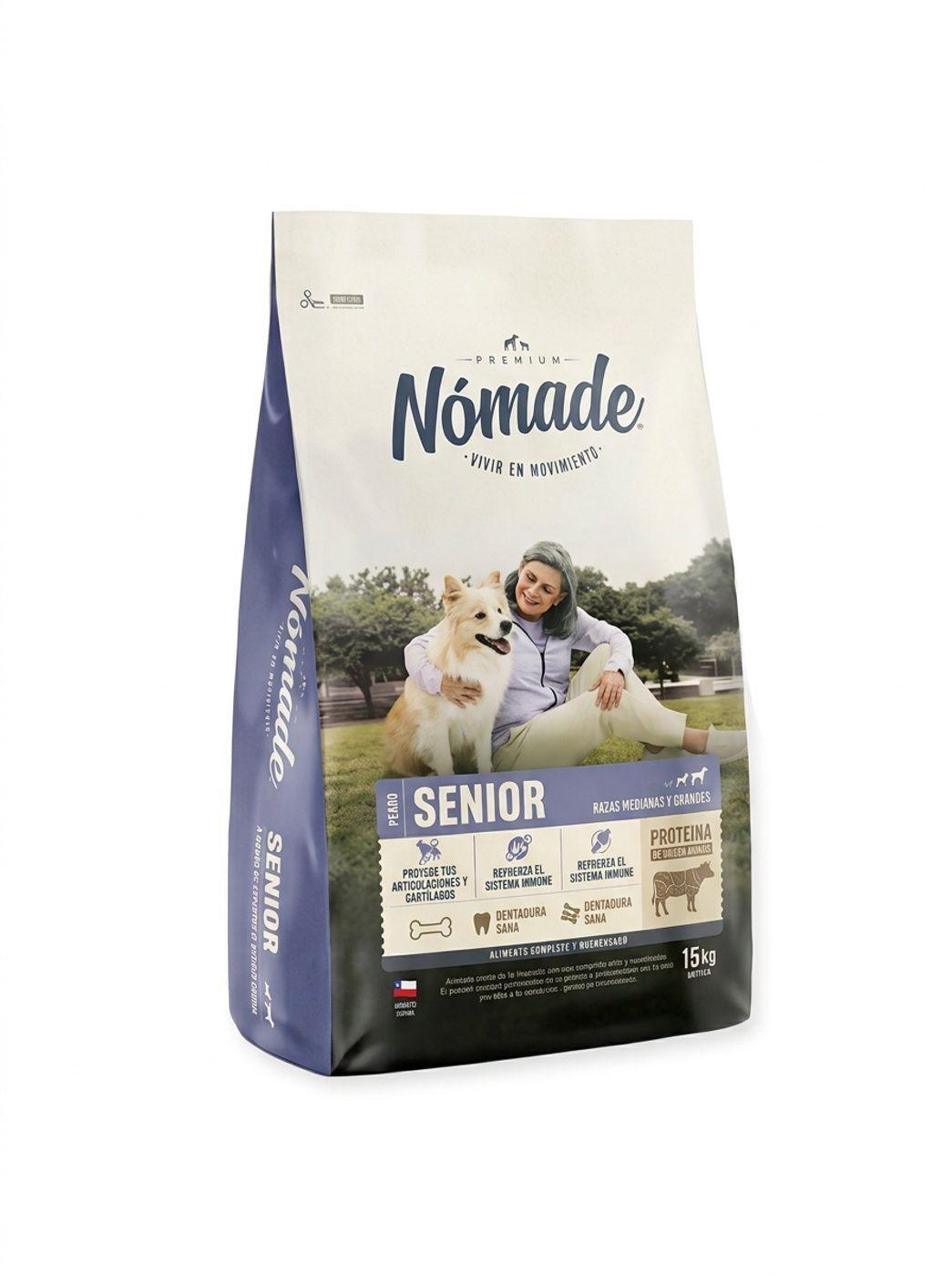 Alimento para perro Nómade Senior Raza mediana y grande 15 Kg-0