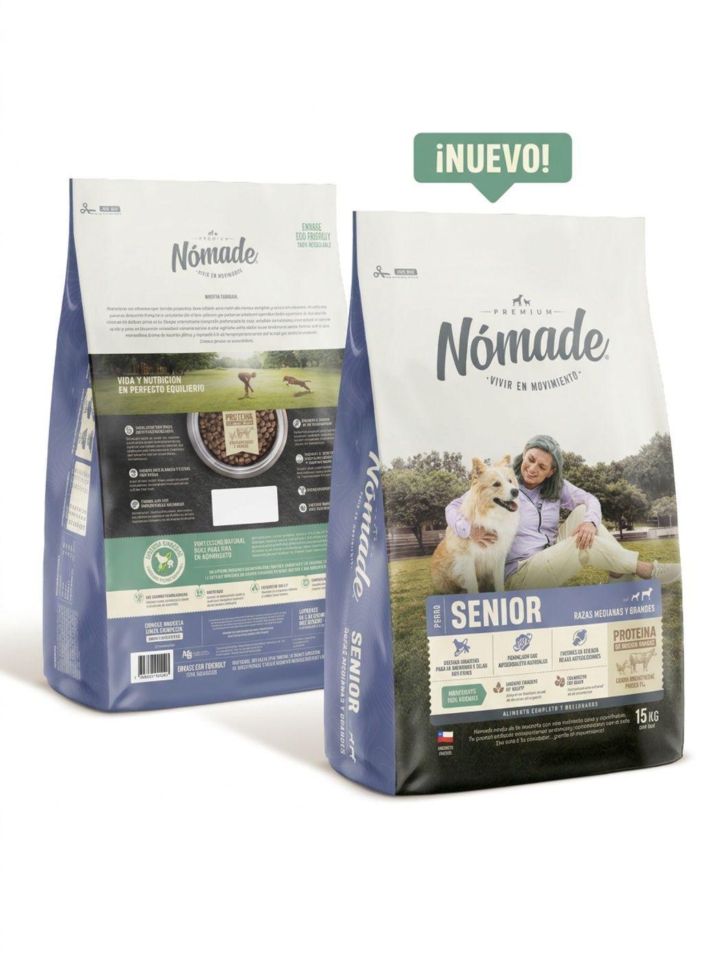Alimento para perro Nómade Senior Raza mediana y grande 15 Kg-1