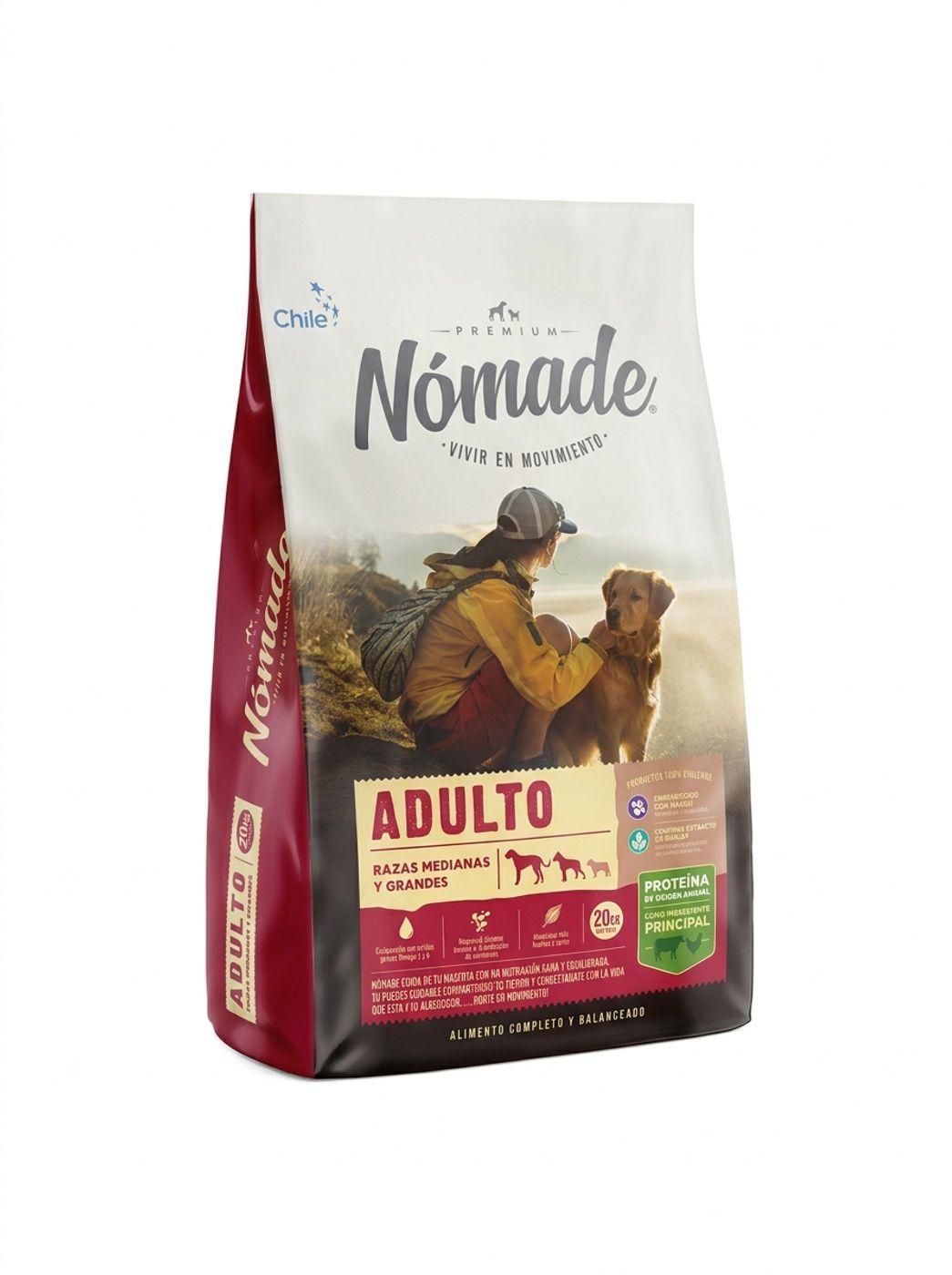 Alimento para perro Nómade Adulto Raza mediana y grande 20 Kg-0