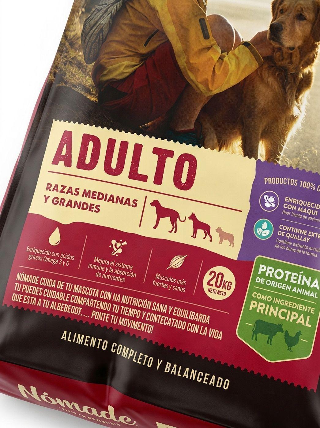 Alimento para perro Nómade Adulto Raza mediana y grande 20 Kg-2