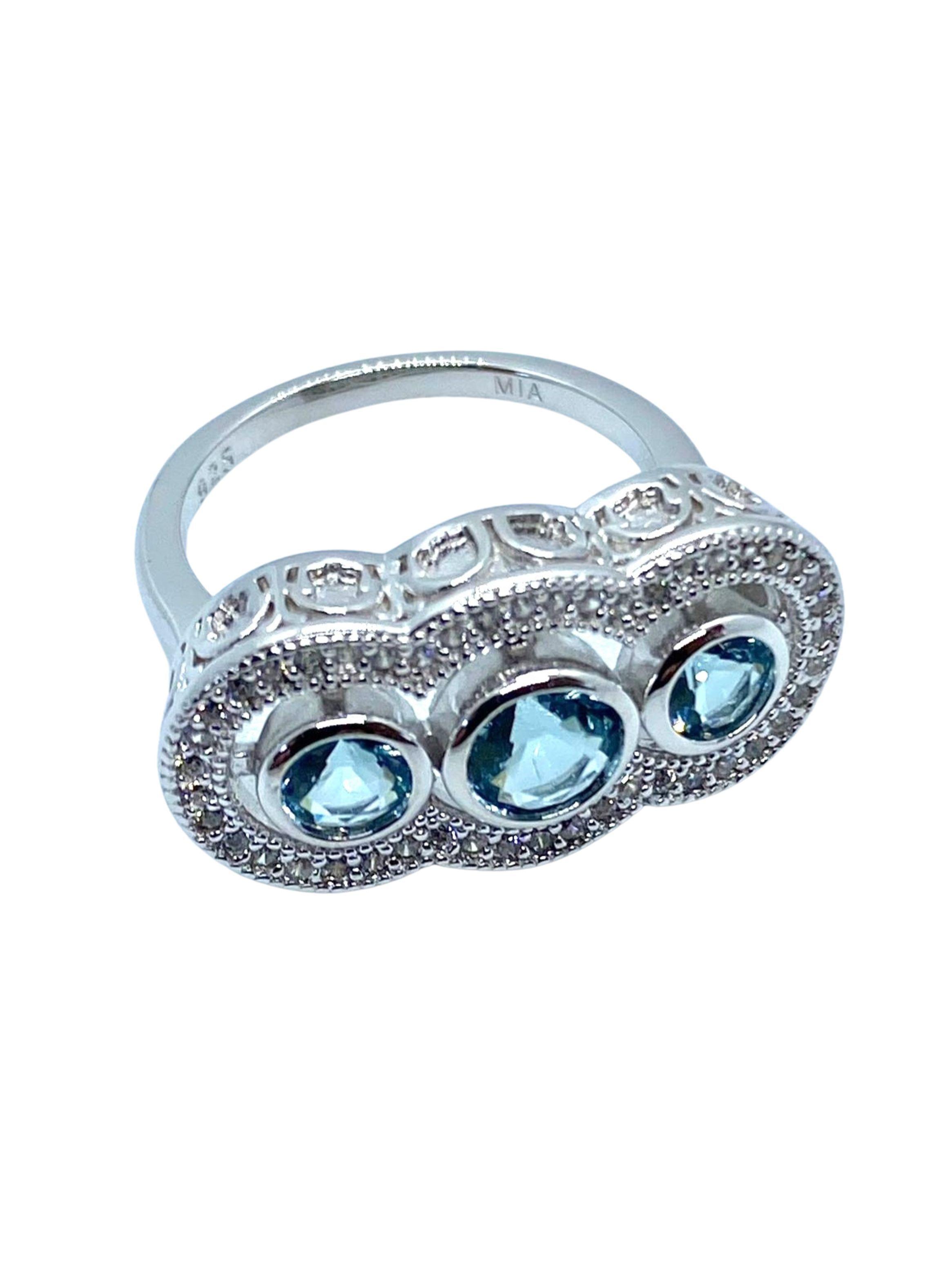 Anillo de Plata Compromiso Inglés de MIA from Praga-0