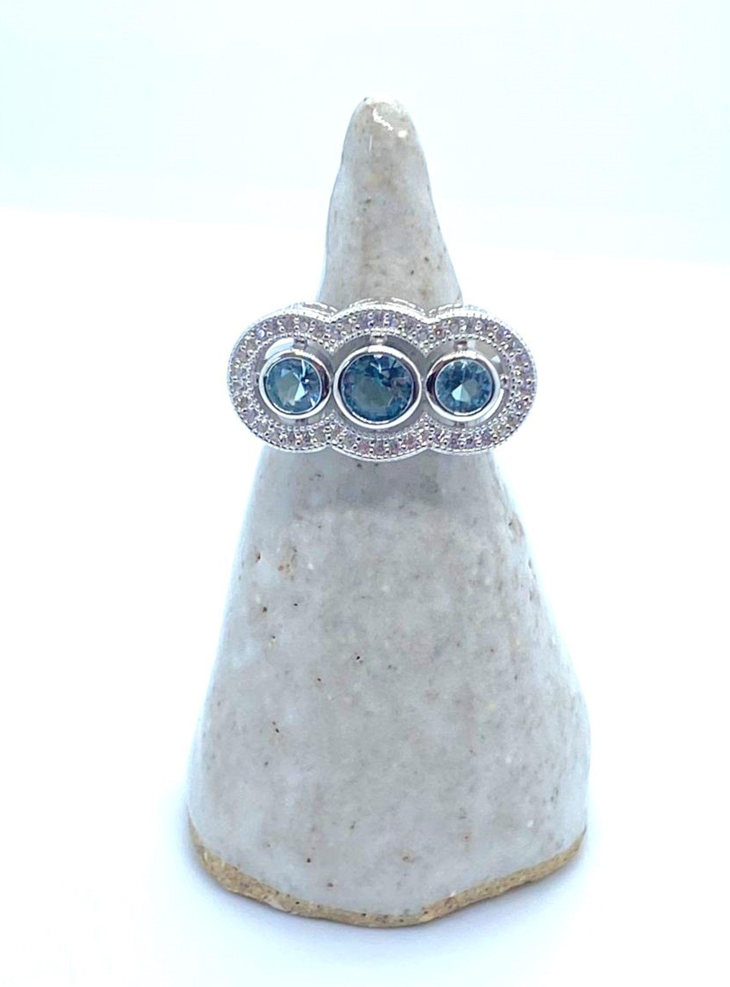 Anillo de Plata Compromiso Inglés de MIA from Praga-2
