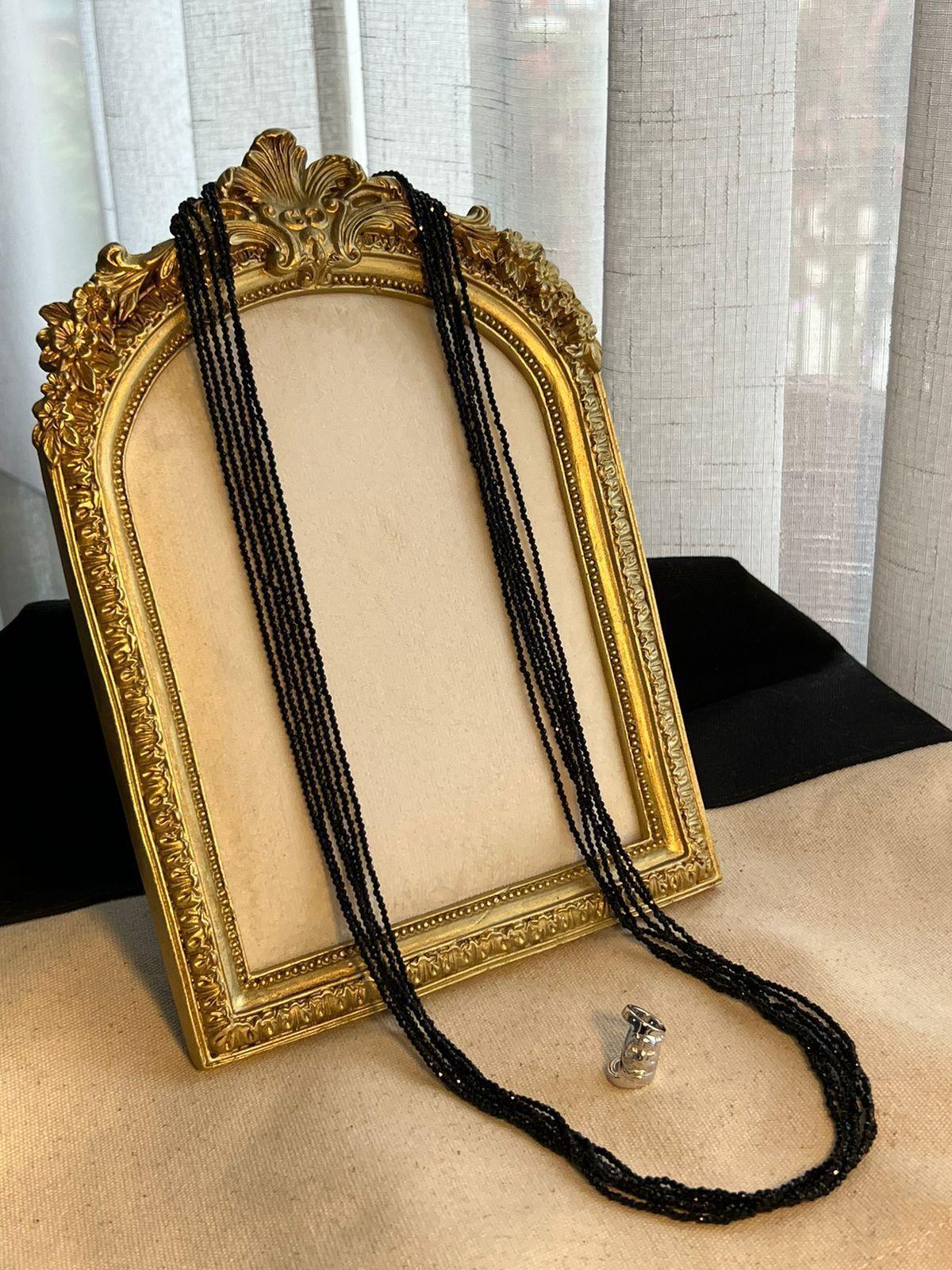 Collar Negro Cristales de Praga Genuinos-4