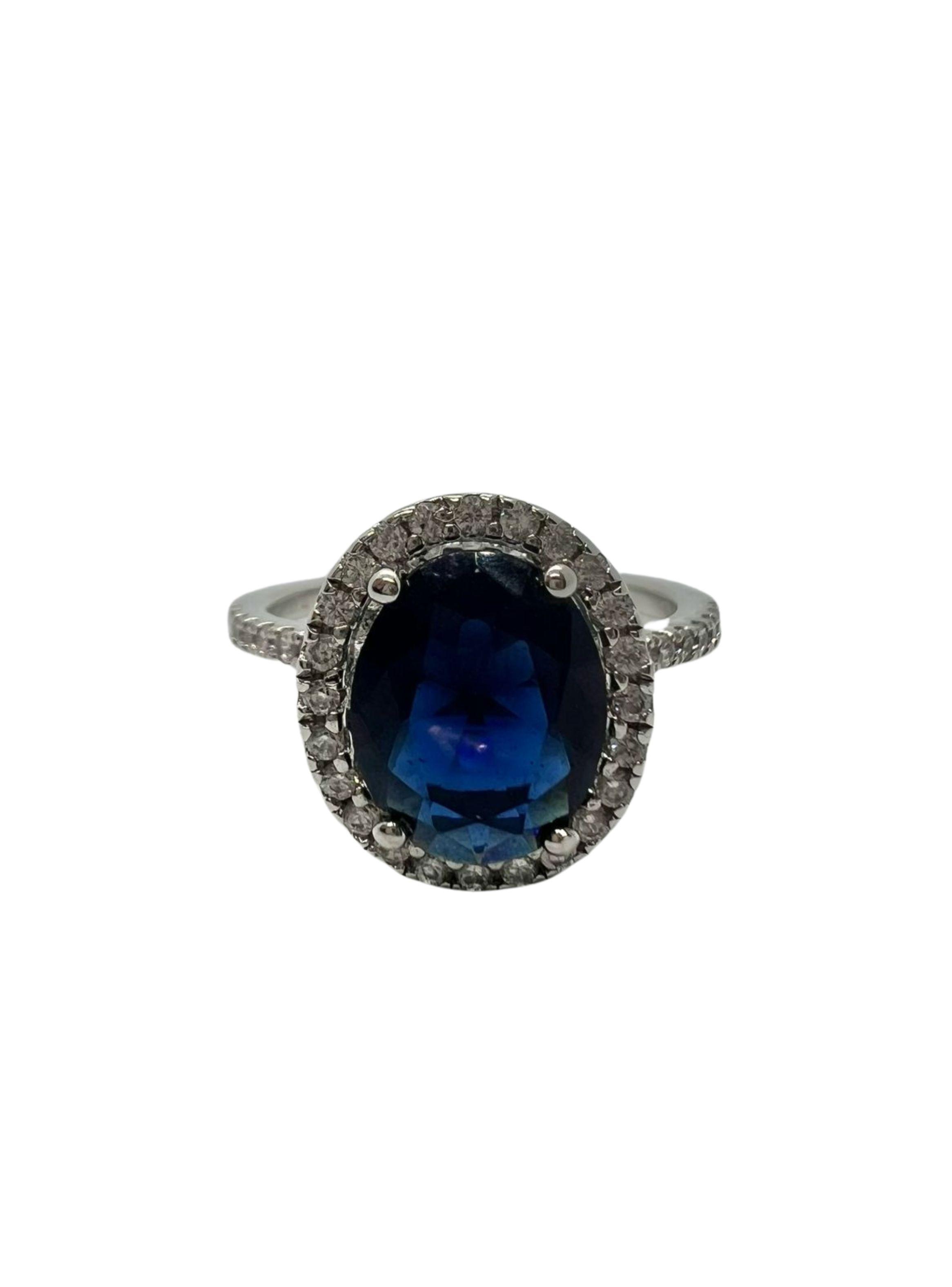 Anillo de Plata y Cristal de Praga. Colección Reinas. Lady Di-1