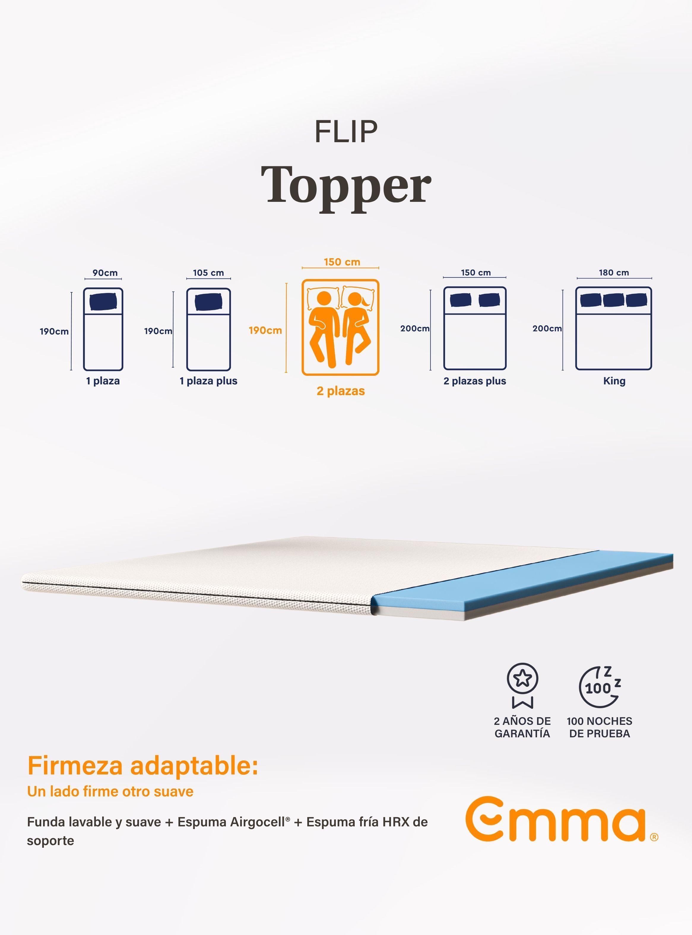 Emma Topper Flip 2 Plazas-6