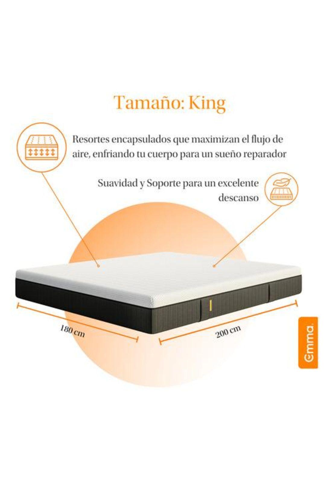 Colchón Emma Hybrid Premium King 180cm  X 200cm X 24cm-1